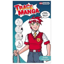 TRACE MANGA ECOLIER 2 POCHOIRS 30X21CM-LiloJouets-Morbihan-Bretagne