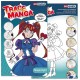 Trace manga magical girl 2 pochoirs 30x21cm-lilojouets-morbihan-bretagne