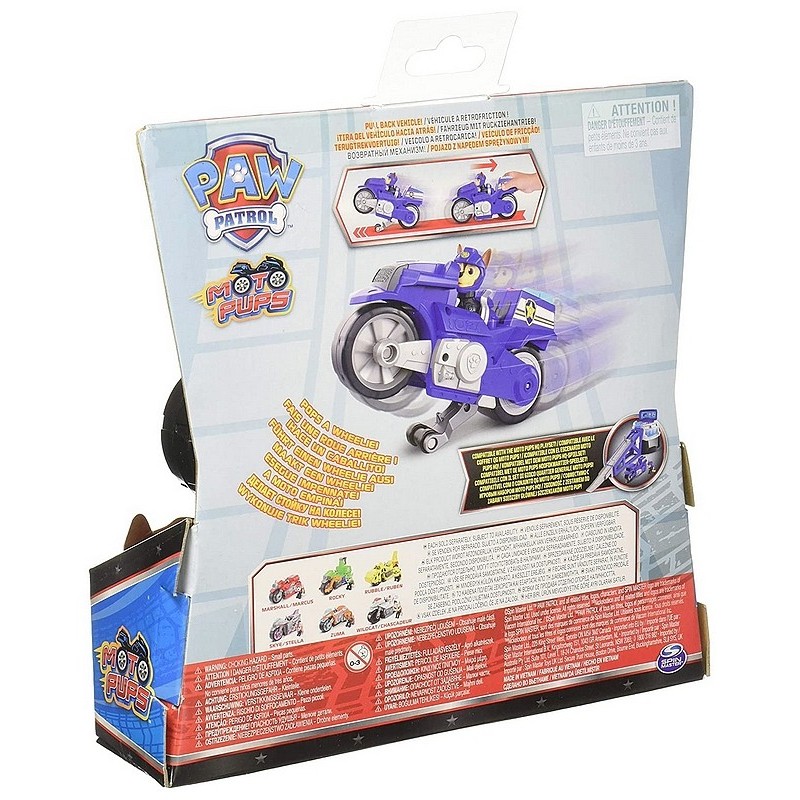 PAW Patrol LA PAT' PATROUILLE - VÉHICULE + FIGURINE MOTO PUPS