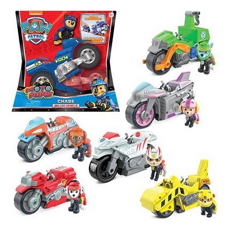 Paw Patrol LA Pat' Patrouille - VÉHICULE + Figurine Moto Pups