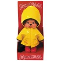 PELUCHE MONCHHICHI 20CM AVEC CIRE JAUNE BOTTES ROUGES