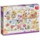 Puzzle timbres de fleurs 1000 pieces premium quality jumbo-lilojouets-morbihan-bretagne