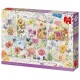 Puzzle timbres de fleurs 1000 pieces premium quality jumbo-lilojouets-morbihan-bretagne