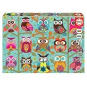 PUZZLE DESSINS HIBOUX 500 PIECES