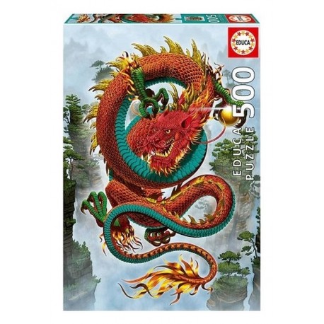 PUZZLE DRAGON BONNE FORTUNE 500 PIECES-LiloJouets-Morbihan-Bretagne