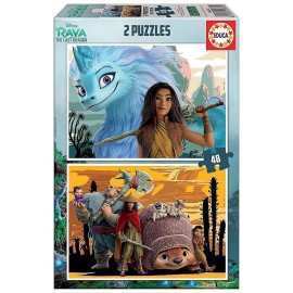 PUZZLE RAYA ET LE DERNIER DRAGON 2X48 PIECES-LiloJouets-Morbihan-Bretagne