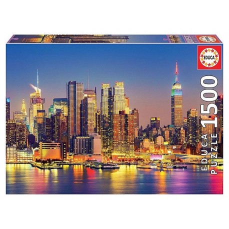 PUZZLE MANHATTAN LA NUIT 1500 PIECES-LiloJouets-Morbihan-Bretagne