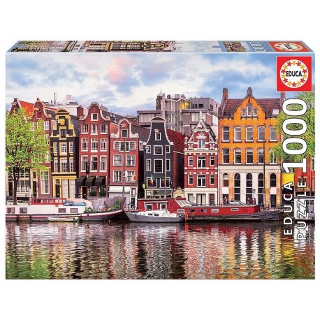 PUZZLE MAISONS DANSANTES AMSTERDAM 1000 PIECES-LiloJouets-Morbihan-Bretagne