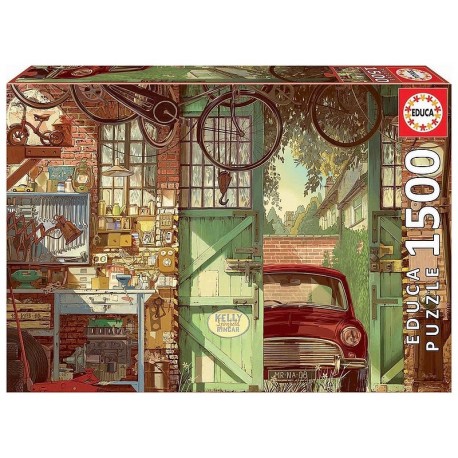 PUZZLE VIEUX GARAGE ARLY JONES 1500 PIECES-LiloJouets-Morbihan-Bretagne