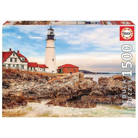 PUZZLE PHARE ET ROCHERS 1500 PIECES-LiloJouets-Morbihan-Bretagne