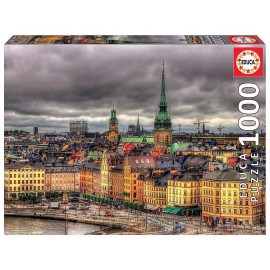 PUZZLE VUE STOCKHOLM SUEDE 1000 PIECES-LiloJouets-Morbihan-Bretagne