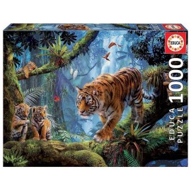 PUZZLE TIGRES SUR ARBRE 1000 PIECES-LiloJouets-Morbihan-Bretagne