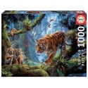 PUZZLE TIGRES SUR ARBRE 1000 PIECES
