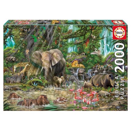 PUZZLE JUNGLE AFRICAINE 2000 PIECES-LiloJouets-Morbihan-Bretagne