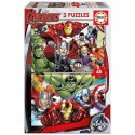 PUZZLES SUPER HEROS AVENGERS 2X48 PIECES