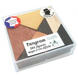 JEU TANGRAM BOIS COULEUR 288 FIGURES BOITE PLASTIQUE-LiloJouets-Morbihan-Bretagne