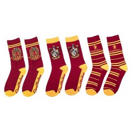 LOT 3 PAIRES DE CHAUSSETTES GRYFFINDOR HARRY POTTER-LiloJouets-Morbihan-Bretagne