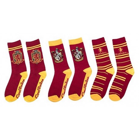 LOT 3 PAIRES DE CHAUSSETTES GRYFFINDOR HARRY POTTER-LiloJouets-Morbihan-Bretagne