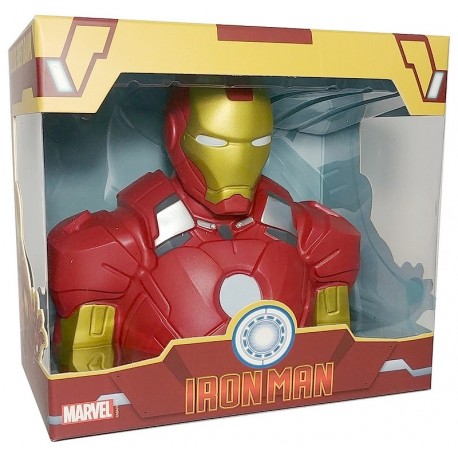 TIRELIRE BUSTE IRON MAN 22CM MARVEL COMICS-LiloJouets-Morbihan-Bretagne