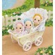 Bebes triples canards et landeau sylvanian families-lilojouets-morbihan-bretagne