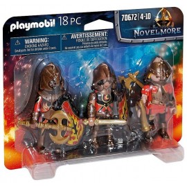 70672 PACK 3 COMBATTANTS BURNHAM RAIDERS PLAYMOBIL NOVELMORE-LiloJouets-Morbihan-Bretagne