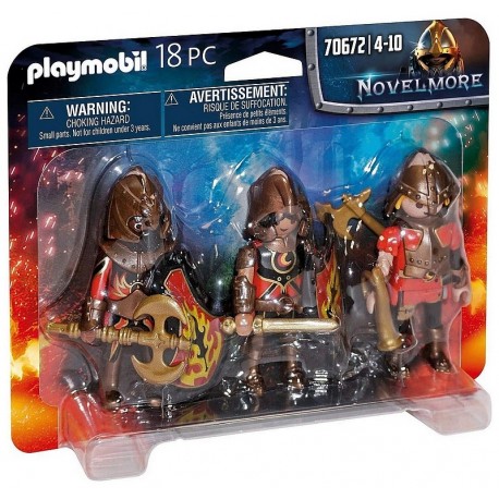 70672 PACK 3 COMBATTANTS BURNHAM RAIDERS PLAYMOBIL NOVELMORE-LiloJouets-Morbihan-Bretagne