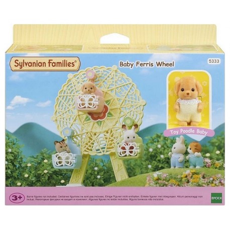 GRANDE ROUE ET BEBE CANICHE SYLVANIAN FAMILIES-LiloJouets-Morbihan-Bretagne