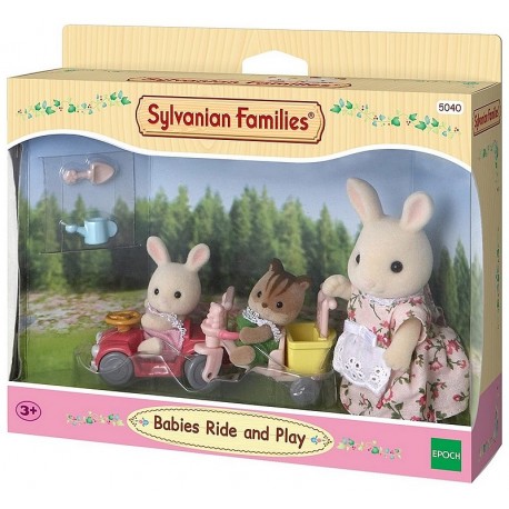 TRICYCLE ET MINI VOITURE BEBES SYLVANIAN-LiloJouets-Morbihan-Bretagne