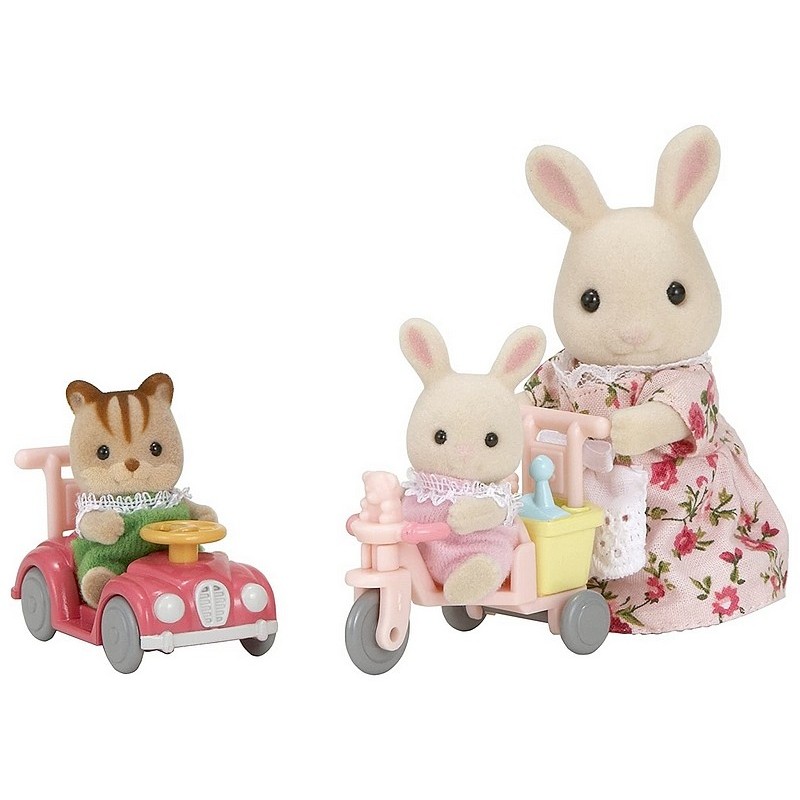 Sylvanian families - 5040 - le tricycle et mini voiture bébés - La