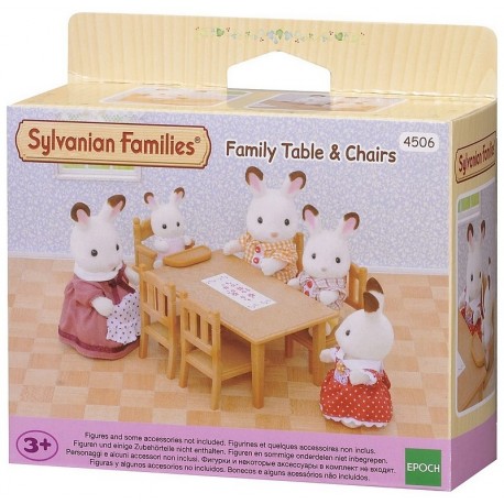 TABLE ET CHAISES DE REPAS SYLVANIAN FAMILIES-LiloJouets-Morbihan-Bretagne