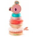 PYRAMIDE A EMPILER FLAMANT ROSE ANAIS - BOIS ET TISSUS - LILLIPUTIENS