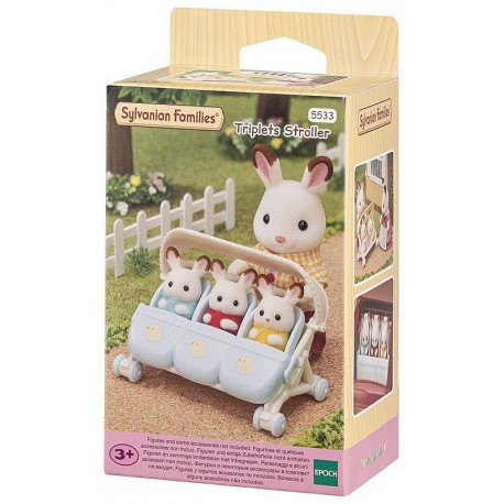 POUSSETTE TRIPLE SYLVANIAN FAMILIES-LiloJouets-Morbihan-Bretagne