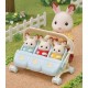 Poussette triple sylvanian families-lilojouets-morbihan-bretagne