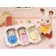 Bebes triples lapin chocolat et accessoires sylvanian families-lilojouets-morbihan-bretagne