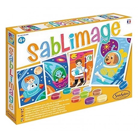 SABLIMAGE GALAXIE COFFRET 4 TABLEAUX 25X18CM-LiloJouets-Morbihan-Bretagne