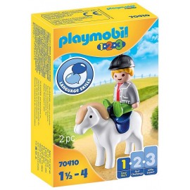 70410 GARCON AVEC PONEY PLAYMOBIL 1.2.3-LiloJouets-Morbihan-Bretagne