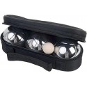 SACOCHE 3 BOULES PETANQUE STRIEES 720GR EN ACIER