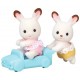 Jumeaux lapin chocolat sylvanian families-lilojouets-morbihan-bretagne