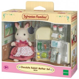 MAMAN LAPIN CHOCOLAT ET REFRIGERATEUR SYLVANIAN FAMILIES-LiloJouets-Morbihan-Bretagne