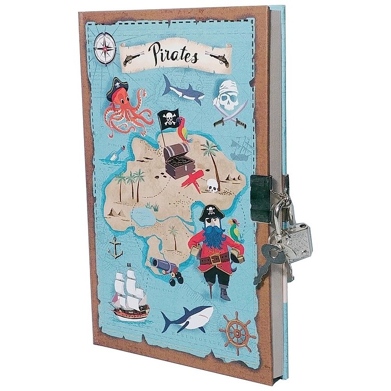 Journal secret Pirate avec cadenas - LIVRES -  - Livres +  cadeaux + jeux