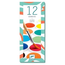 PALETTE 12 COULEURS GOUACHES CLASSIQUES-LiloJouets-Morbihan-Bretagne