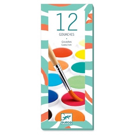 PALETTE 12 COULEURS GOUACHES CLASSIQUES-LiloJouets-Morbihan-Bretagne