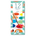 PALETTE 12 COULEURS GOUACHES CLASSIQUES