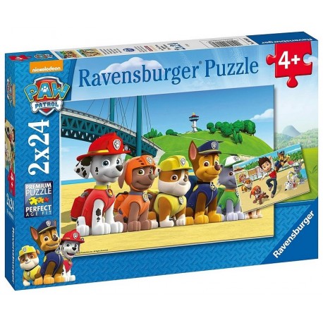 PUZZLE CHIENS HEROIQUES PAT PATROUILLE 2X24 PIECES-LiloJouets-Morbihan-Bretagne