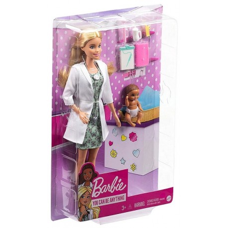 POUPEE BARBIE 30CM PEDIATRE AVEC ACCESSOIRES-LiloJouets-Morbihan-Bretagne