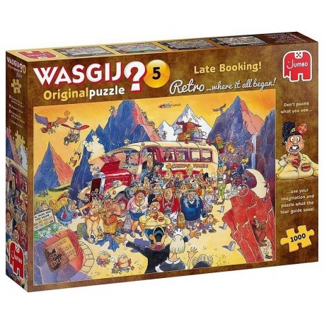 PUZZLE WASGIJ LATE BOOKING 1000 PIECES RETRO ORIGINAL PUZZLE N5-LiloJouets-Morbihan-Bretagne