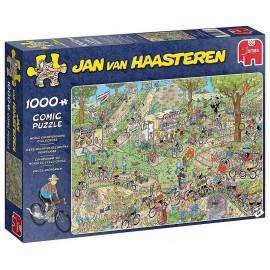 PUZZLE COMIC CHAMPIONNAT MONDE CYCLECROSS 1000 PIECES JAN VAN HAASTEREN-LiloJouets-Morbihan-Bretagne