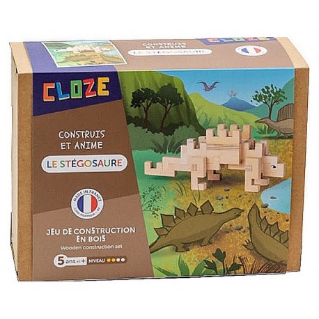 STEGOSAURE KIT CREATIF DINOSAURE CONSTRUCTION BOIS 33 PIECES-LiloJouets-Morbihan-Bretagne