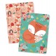 Pack 2 cahiers souples 13x18cm asst licorne ou renard-lilojouets-morbihan-bretagne