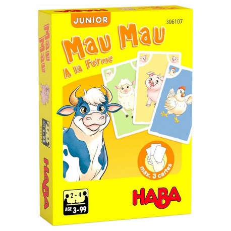 JEU CARTES MAU MAU A LA FERME JUNIOR-LiloJouets-Morbihan-Bretagne